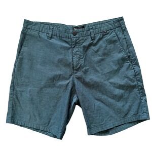 Hurley Mens Nike Dri-FIT Hybrid Chino Shorts Teal Blue Heathered Size 36